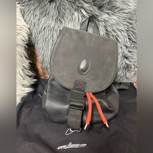 Black leather Fluevog Backpack